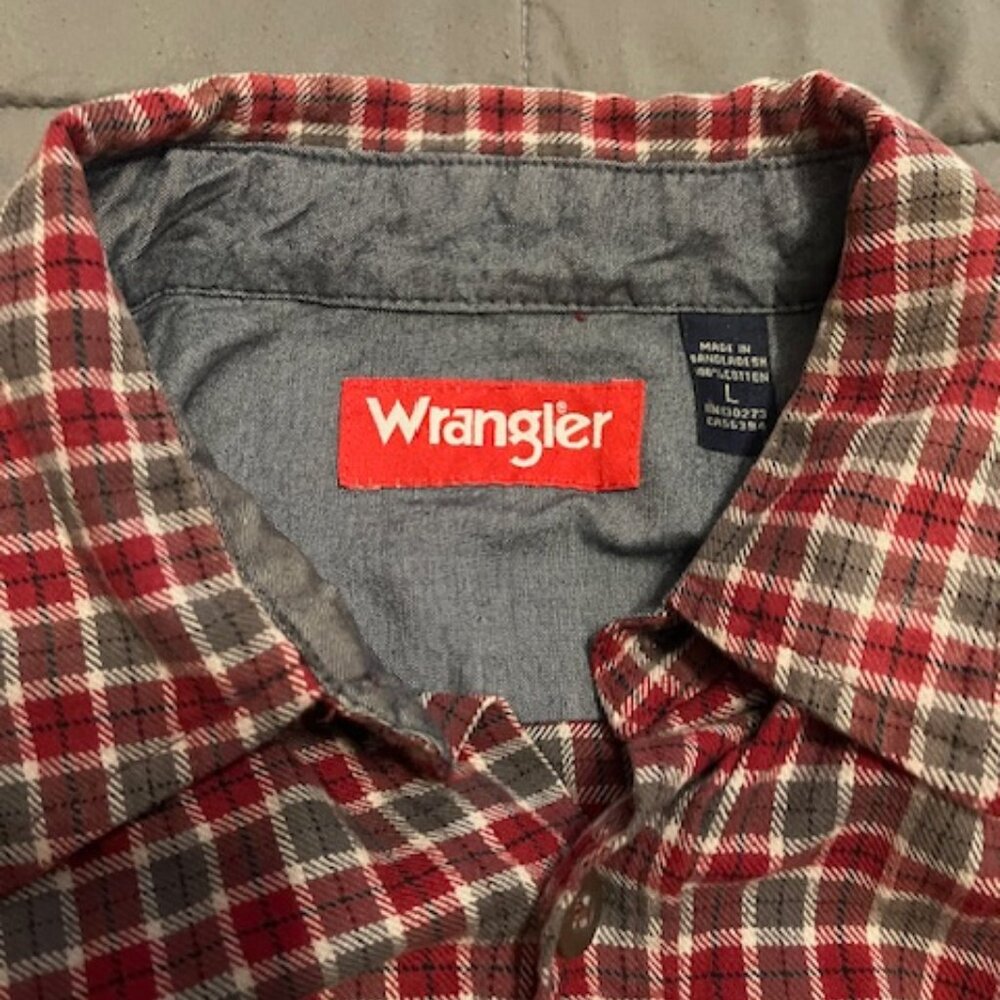 Vintage Wrangler Men's Shirt - L 100% Cotton